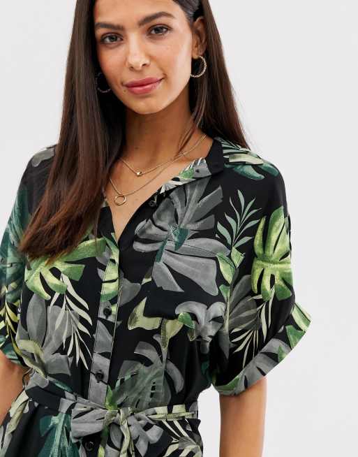 Chemise imprimé tropical outlet femme