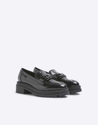 River Island - Robuste schwarze Loafer