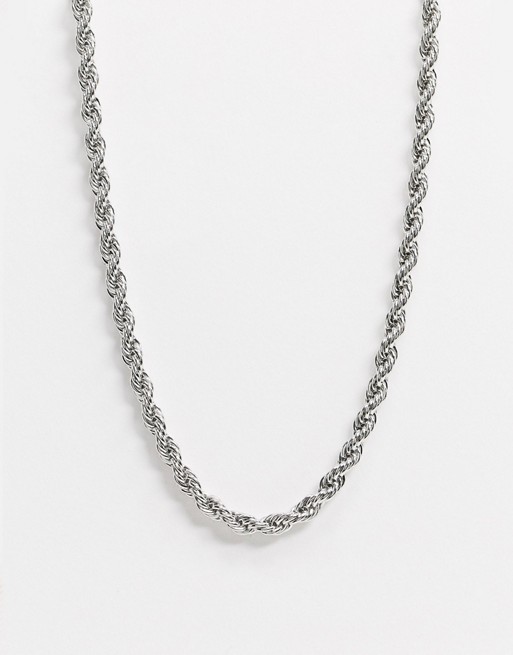 River Island rope chain in silver