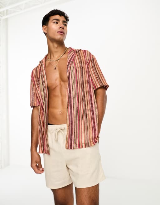 River Island – Rosa virkad skjorta
