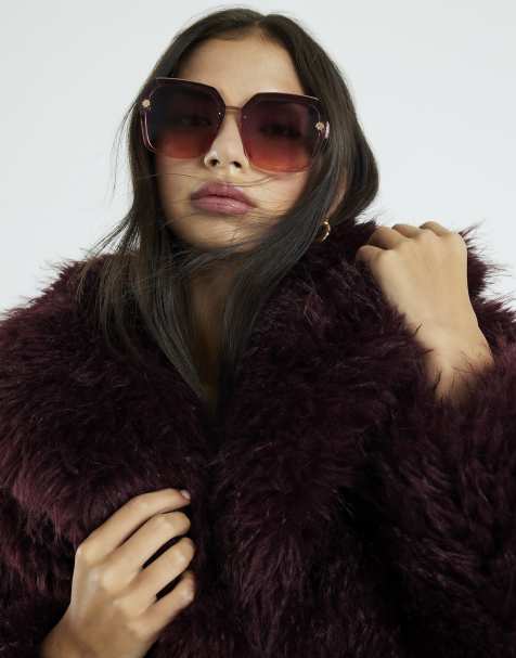 River Island Rose metal hexagon sunglasses in rose gold - view 1