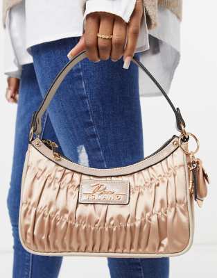 River Island rouched underarm shoulder bag in pink