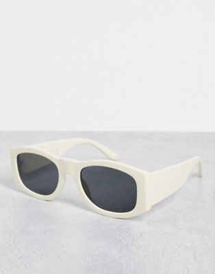 River Island round sunglasses in white