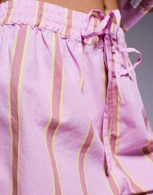 River Island – Różowe szorty w paski, część zestawu, 4 z 5