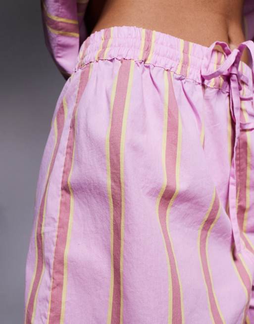 River Island – Różowe szorty w paski, część zestawu, 5 z 5