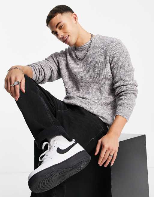 River Island – Różowy dzianinowy sweter o ściegu angielskim