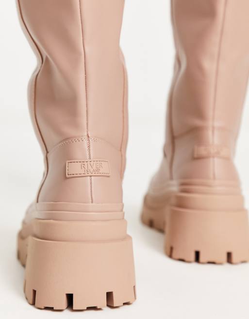 Light beige clearance knee high boots