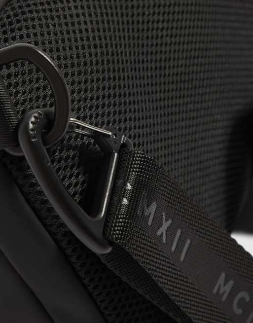 River Island Rubber mini mcmxii backpack in black, 3 of 4