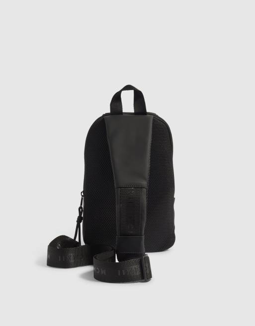River Island Rubber mini mcmxii backpack in black, 4 of 4