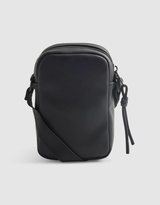 River Island Rubberised mcmxii crossbody bag in black , 2 of 4