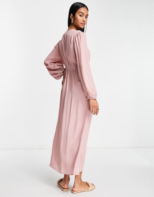 Ruched front hotsell maxi dress