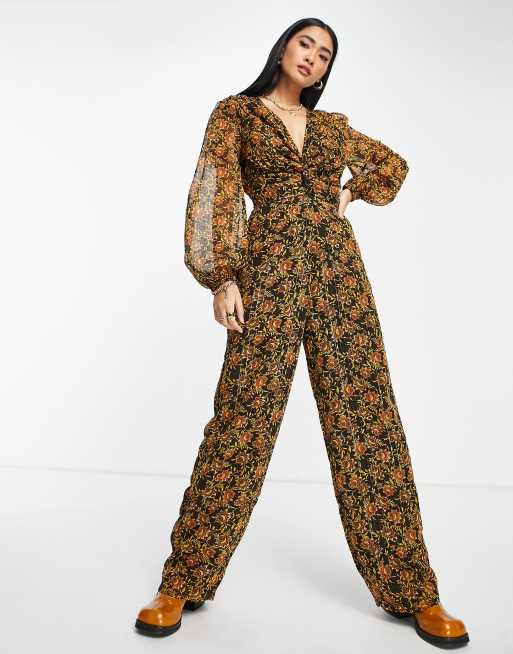 River island hot sale floral jumpsuit