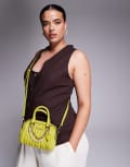 [River Island] River Island ruched mini bag in lime-Green One Size Green - bright