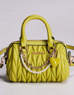 River Island Ruched Mini Bag In Green