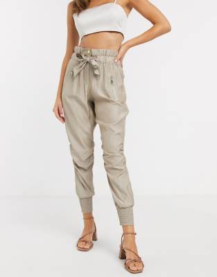 tie waist joggers