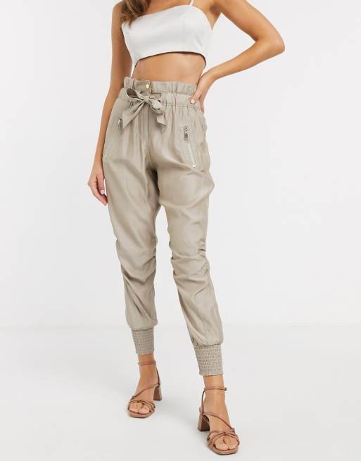 Tie waist store jogger pants