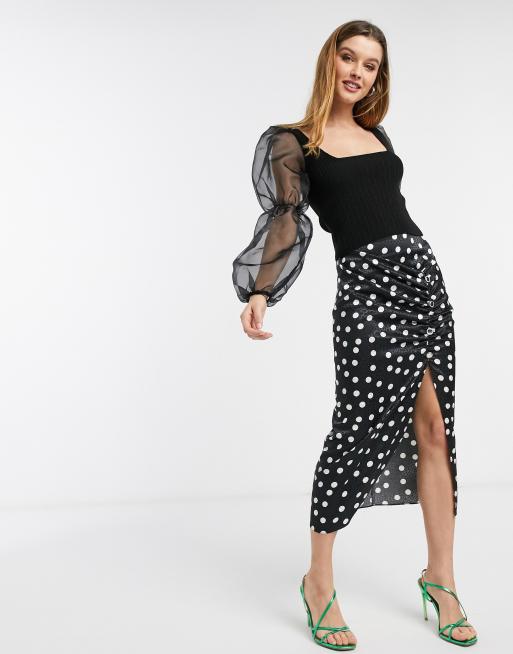 Polka dot on sale skirt river island