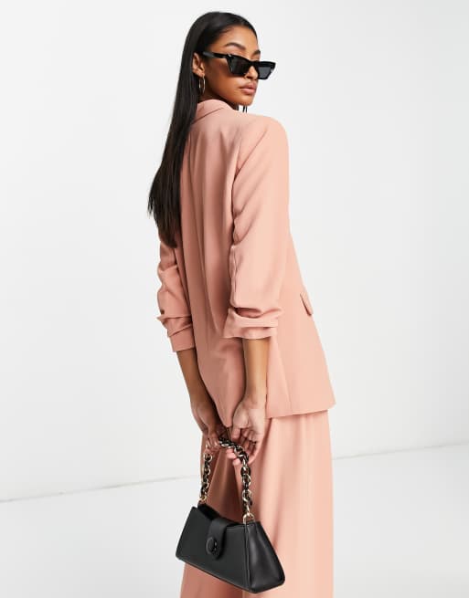 river island pink blazer dress Pink Fringe Blazer Dress by River Island