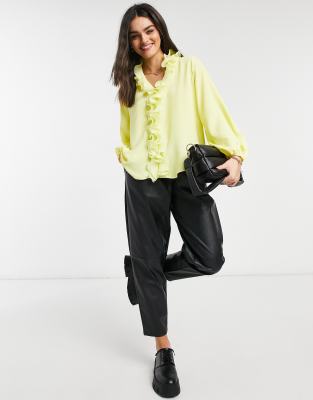 river island yellow blouse