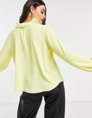 river island yellow blouse