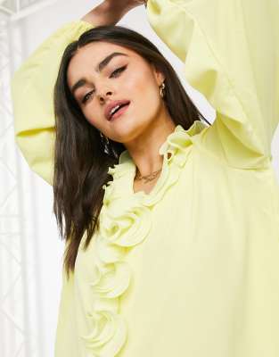 river island yellow blouse