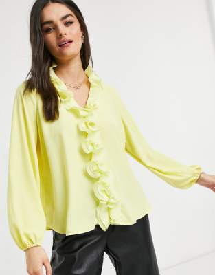 river island yellow blouse