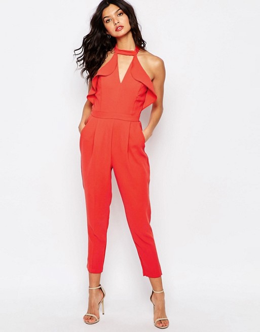 River Island | River Island Ruffle Front Jumpsuit