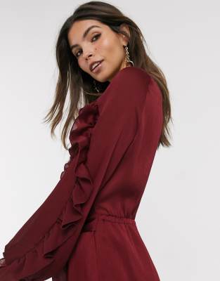 dark red playsuit