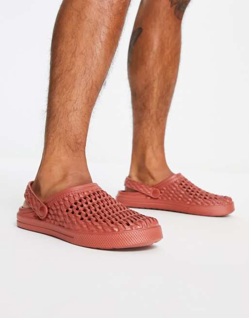 River Island - Rustfarvede mules med lukket tå i gummi