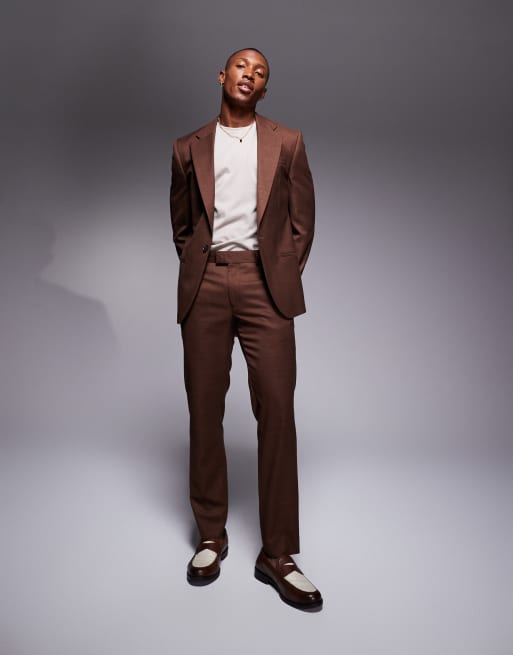 River Island - Rustfarvede slim-habitbukser
