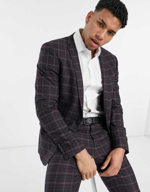 River Island – Rutig kavaj, del av kostym