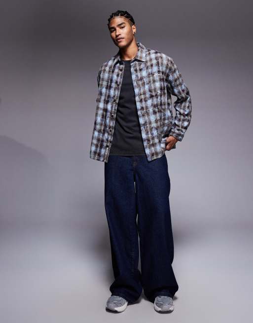 River Island 'saint palais' check shirt in blue, 2 of 5