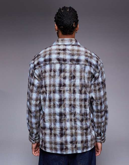 River Island 'saint palais' check shirt in blue, 3 of 5