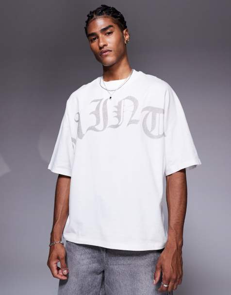 River Island - Sainte - T-shirt oversize bianca con logo - view 1