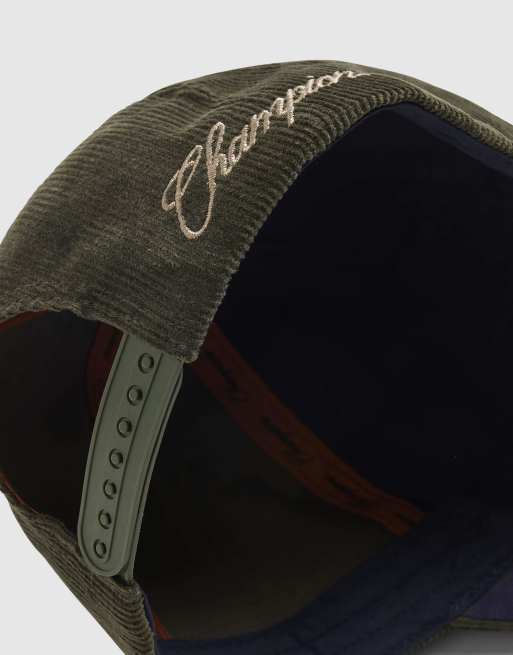 River Island Sanctuaire corduroy textured cap in khaki , 2 of 2