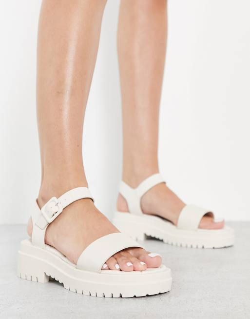 River Island - Sandalen met dikke zool in wit