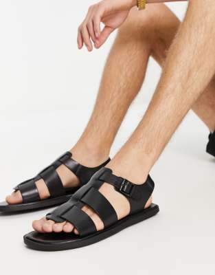 River Island fisherman sandals in black - ASOS Price Checker