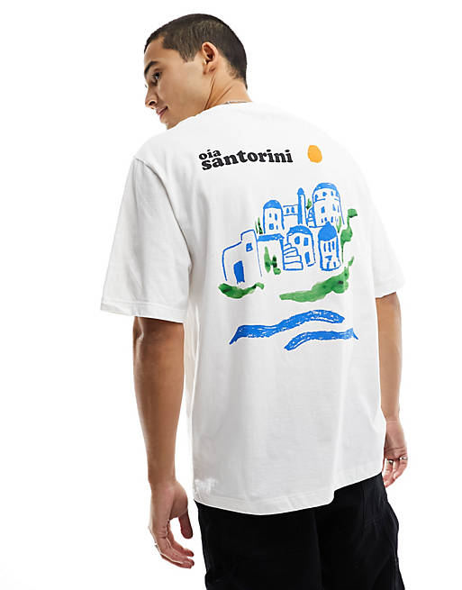 River Island santorini t-shirt in white | ASOS