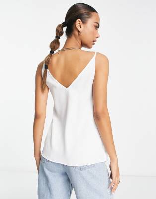 cowl neck satin cami top