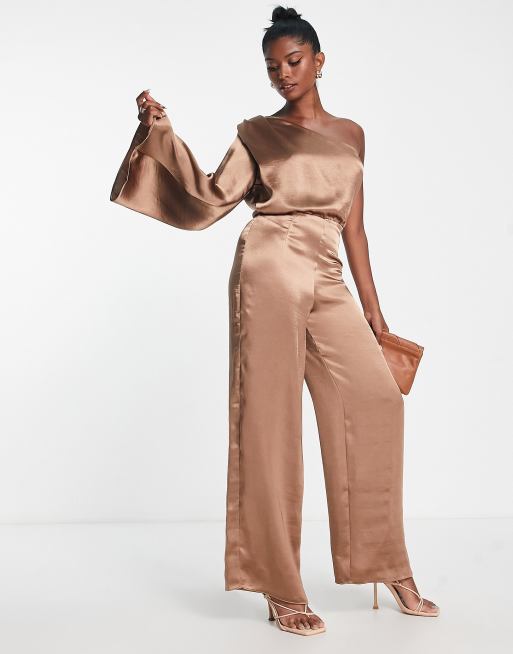 Long satin jumpsuit - Women