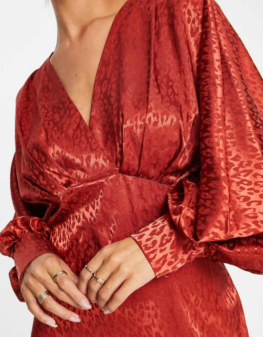 river island satin maxi dress Womens River Island Red Halter Neck Satin Maxi Dress US 8