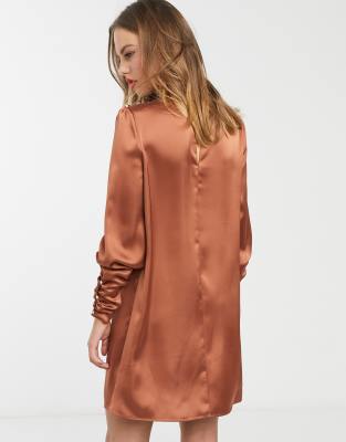 asos copper dress