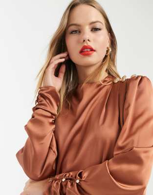 asos copper dress