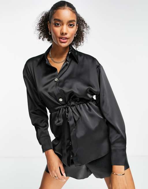 Black tie sales waist shirt