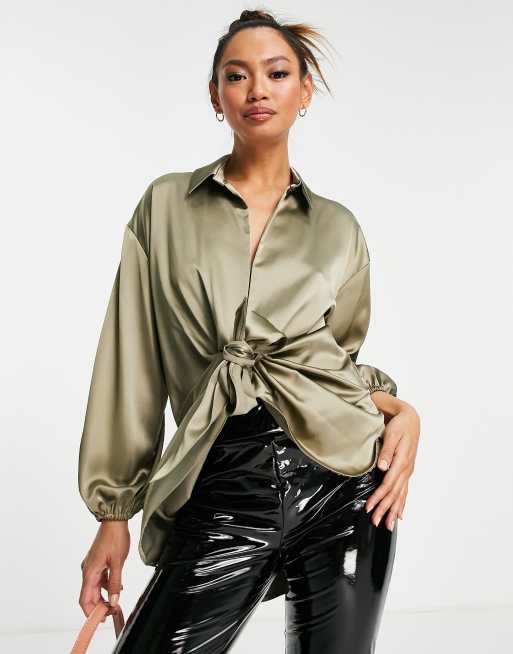 twist front shirt