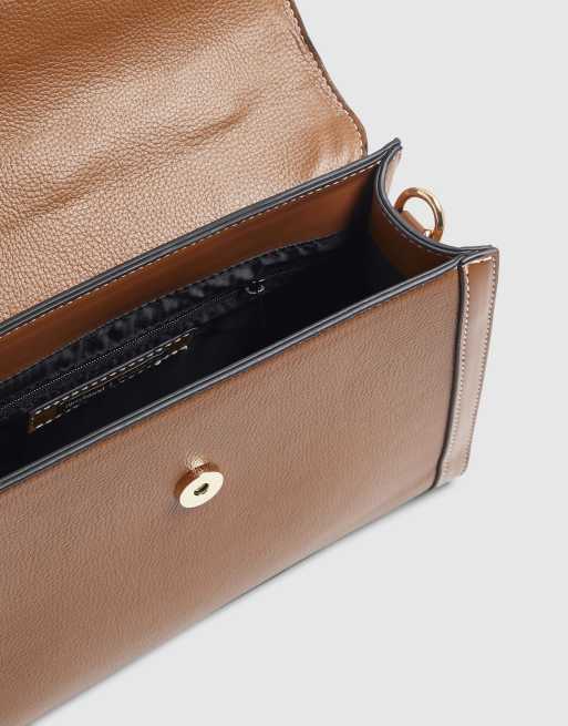 River Island Scarf handle tote bag in tan, 3 of 4