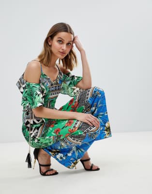 river island teal jumpsuit