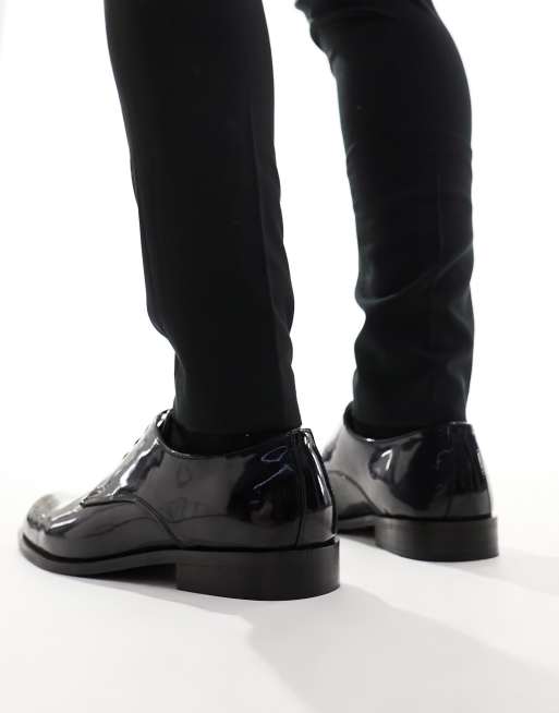 River Island - Scarpe derby in vernice nera, 3 di 4