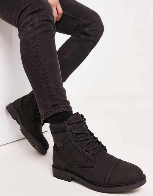 River Island - Scarponcini stile motociclista neri con zip