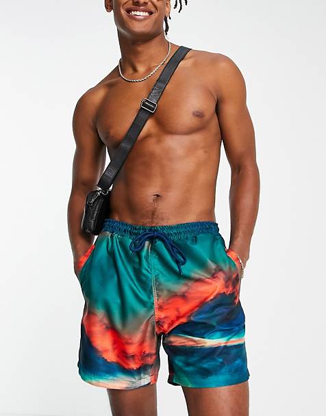 Zoggs Mens Surfside Hip Racer Swimming Aquashort Trunks Size 32” Black A123 